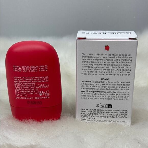 Glow Recipe Strawberry BHA Pore-Smooth Blur Drop Treatment + Primer BNIB - Picture 5 of 9